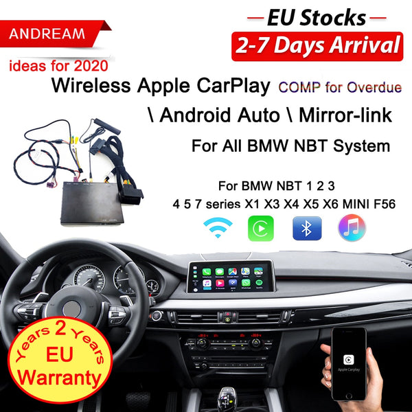Wireless Apple CarPlay Android Auto for BMW NBT F10 F20 F30 X1 X3 X4 X5 X6 F48 F25 F26 F15 F56 MINI Series1 2 3 4 5 6 7 Air play - CODE M BMW Coding Parts